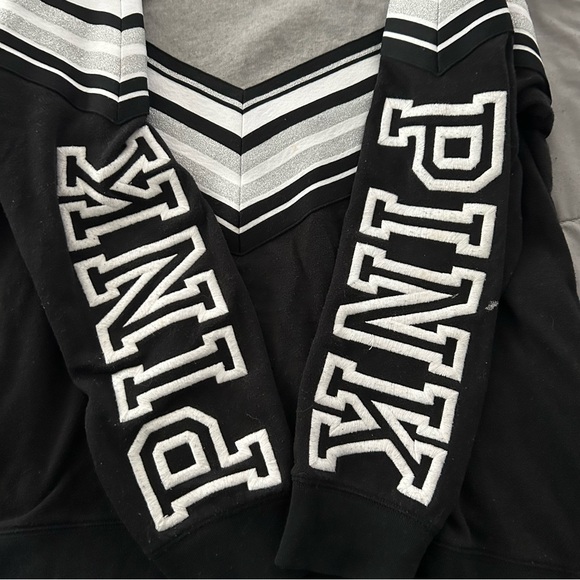 PINK Victoria's Secret Black and Gray Sweater - Picture 2 of 6